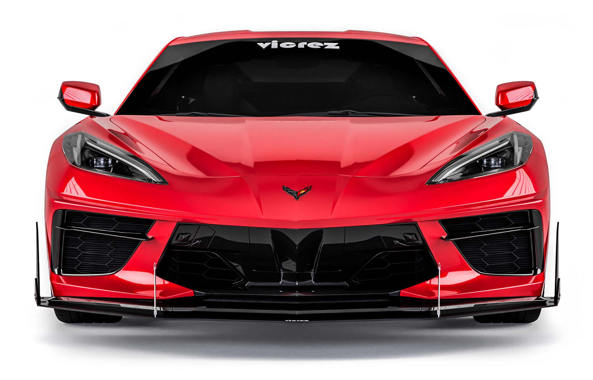 2020-2026 Chevrolet Corvette C8 VZR1 Style Front Bumper Lip Splitter - Vicrez