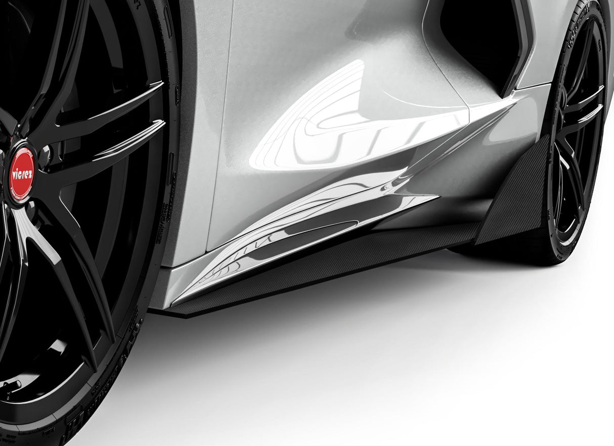 2020-2026 Chevrolet Corvette C8 VZR1 Style Side Skirt Splitters - Vicrez