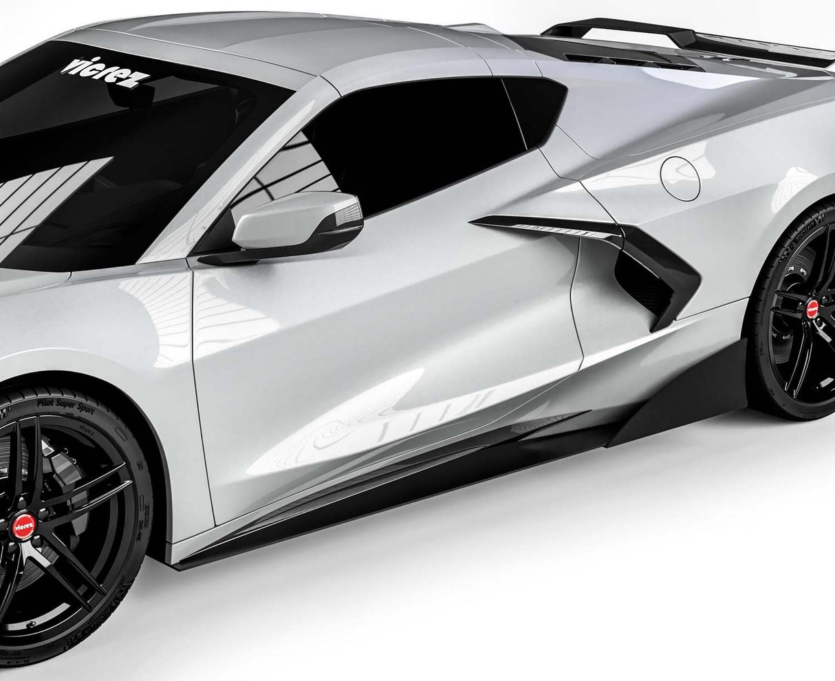2020-2026 Chevrolet Corvette C8 VZR1 Style Side Skirt Splitters - Vicrez