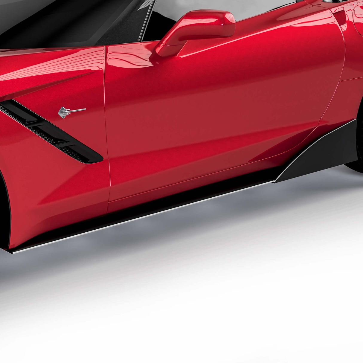 2014-2019 Chevrolet Corvette C7 VZR1 Style Side Skirt Splitters - Vicrez