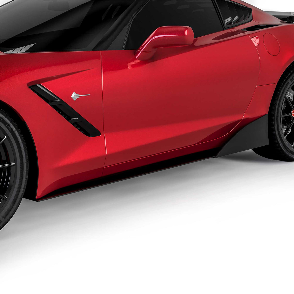 2014-2019 Chevrolet Corvette C7 VZR1 Style Side Skirt Splitters - Vicrez