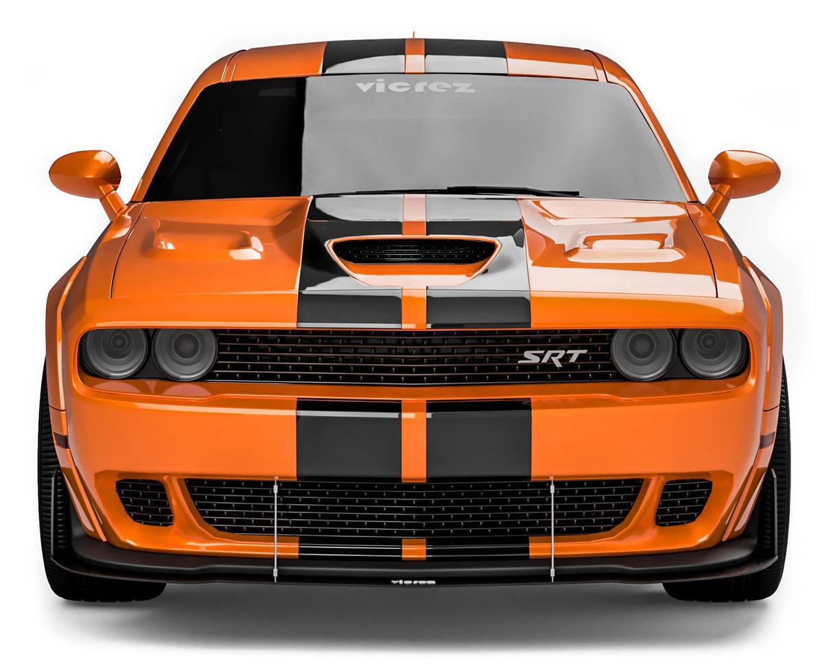2015-2023 Dodge Challenger Widebody Look Front Bumper Lip Splitter - Vicrez