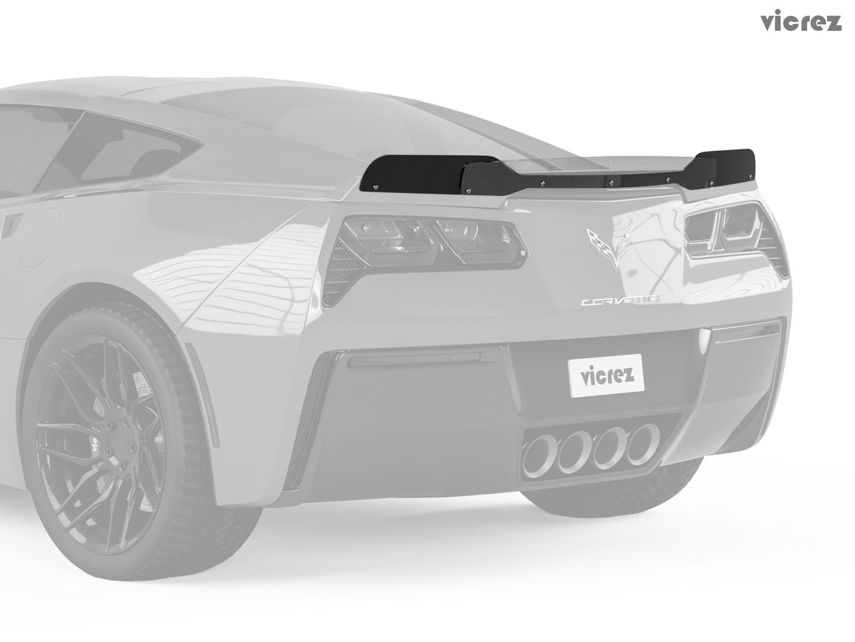 2014-2019 Corvette C7 VR1 Style Wicker Bill Add-on - Vicrez