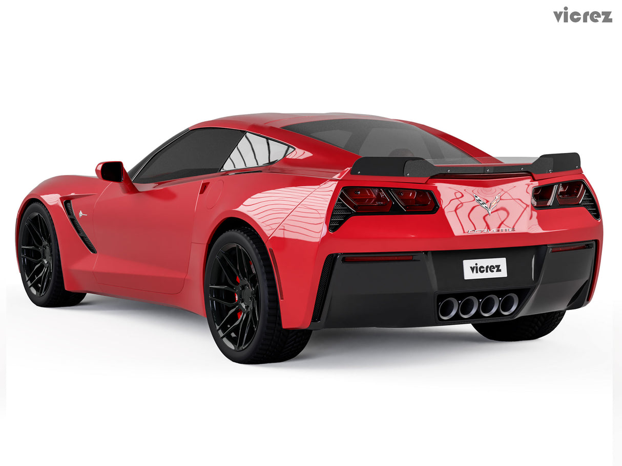 2014-2019 Corvette C7 VR1 Style Wicker Bill Add-on - Vicrez