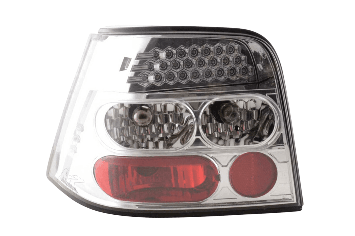 Volkswagen Golf 4 Type 1J Chrome Clear LED Taillights Set (1998 - 2002) - K2 Industries