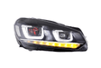 Volkswagen Golf 6 MK6 Black Demon Eyes Projector Headlight (2008 - 2014) - K2 Industries