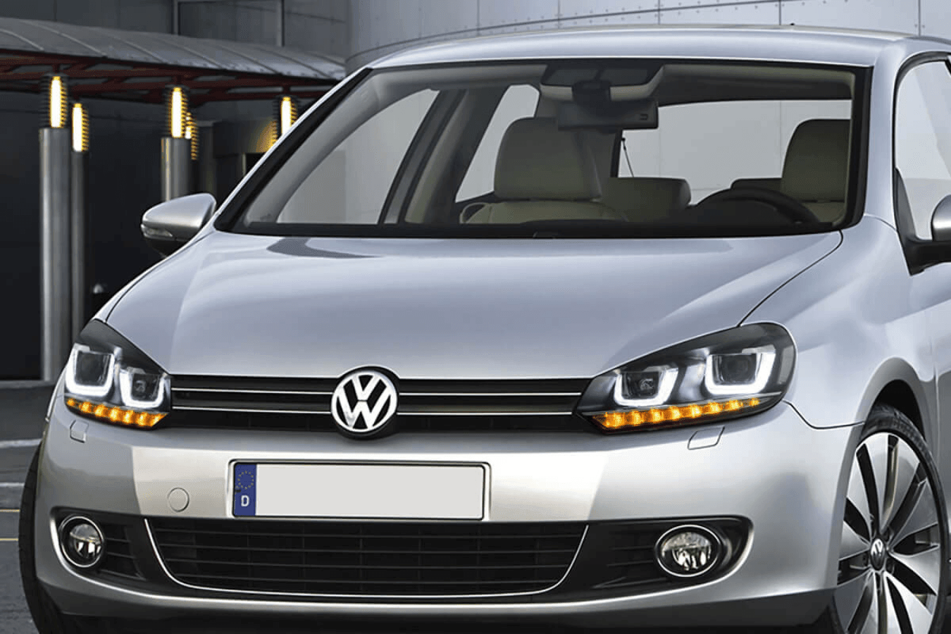 Volkswagen Golf 6 MK6 Black Demon Eyes Projector Headlight (2008 - 2014) - K2 Industries