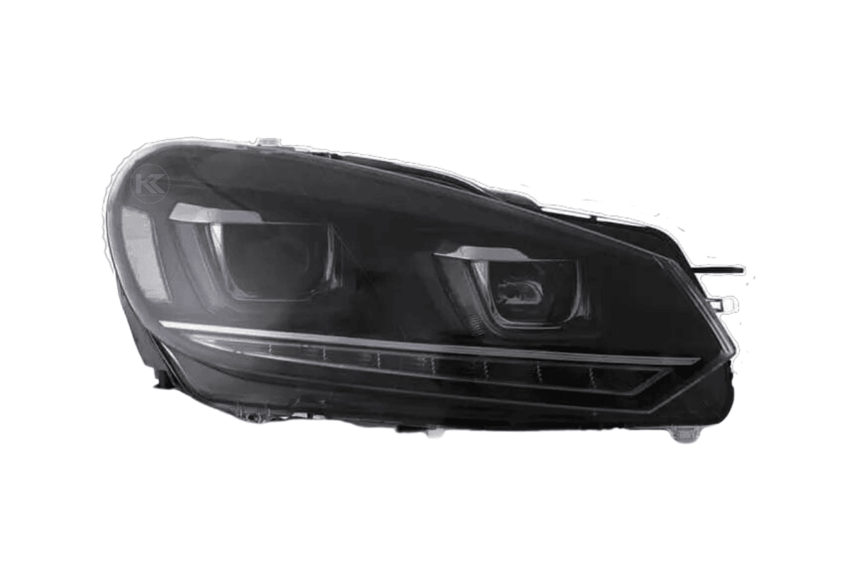 Volkswagen Golf 6 MK6 Black Demon Eyes Projector Headlight (2008 - 2014) - K2 Industries