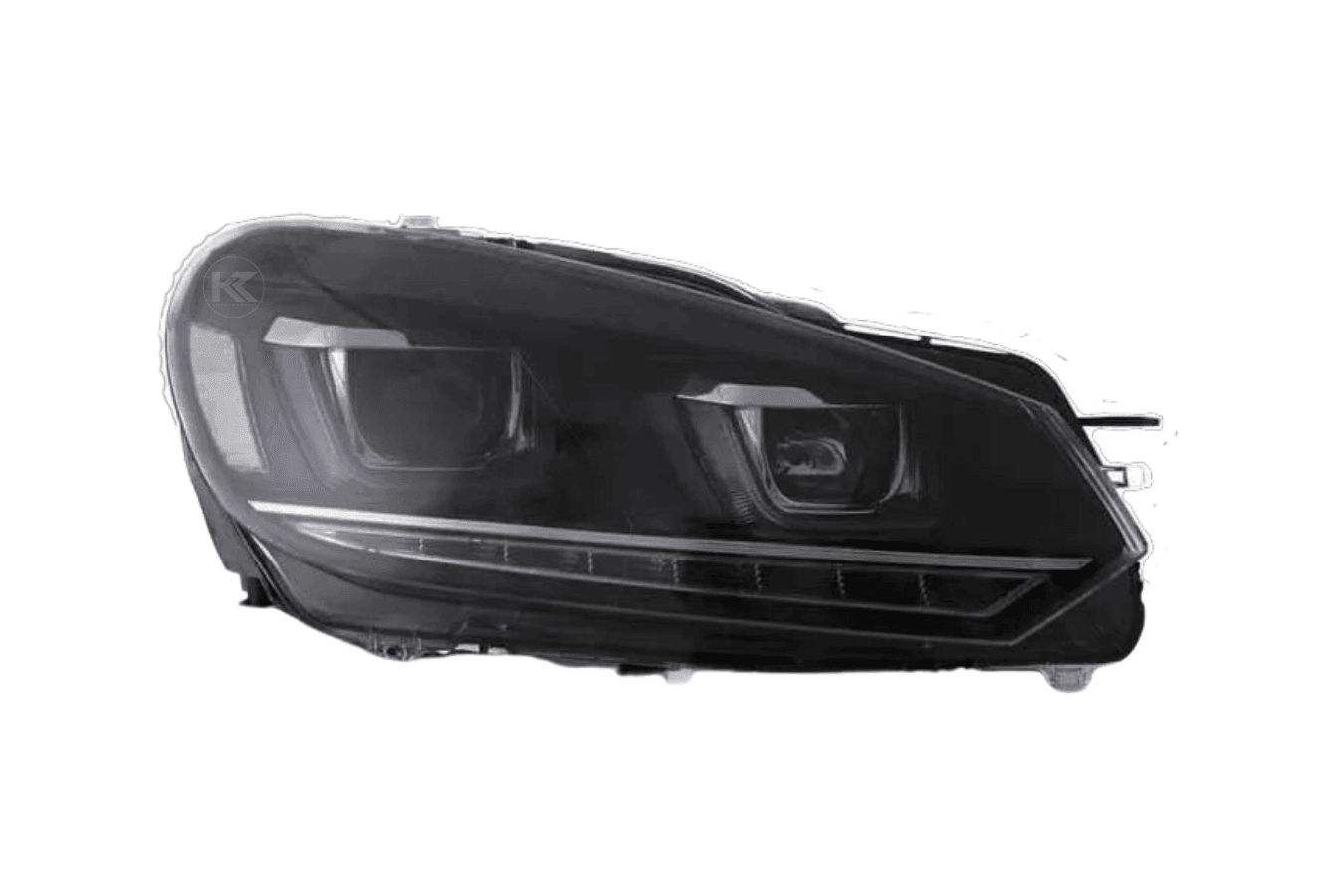 Volkswagen Golf 6 MK6 Black Demon Eyes Projector Headlight (2008 - 2014) - K2 Industries