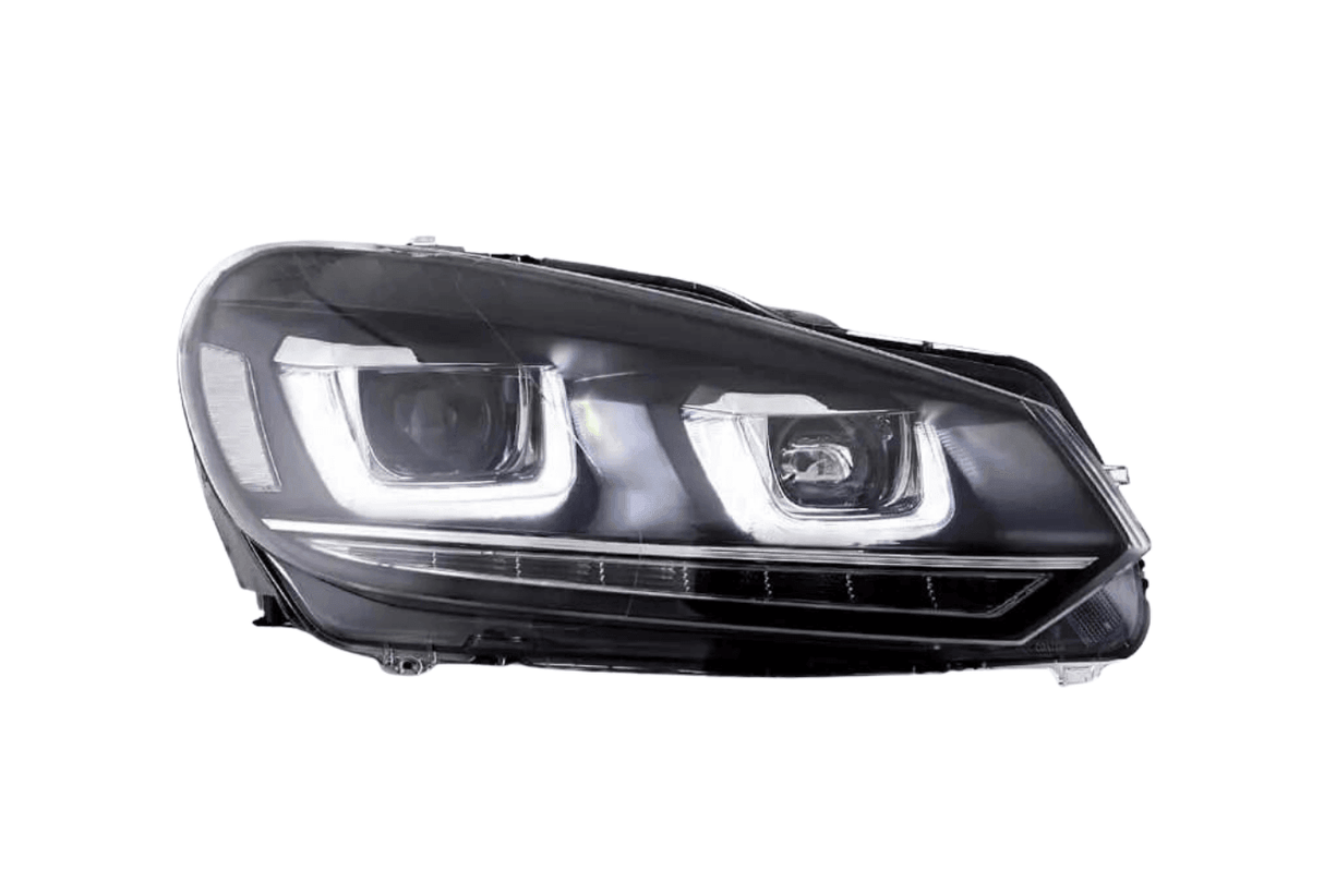 Volkswagen Golf 6 MK6 Black Demon Eyes Projector Headlight (2008 - 2014) - K2 Industries