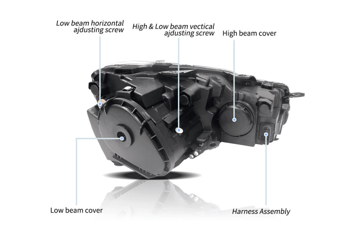Volkswagen Golf 6 MK6 Black Demon Eyes Projector Headlight (2008 - 2014) - K2 Industries
