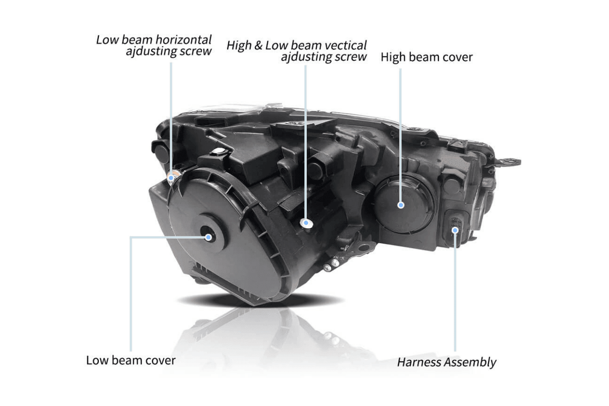 Volkswagen Golf 6 MK6 Black Demon Eyes Projector Headlight (2008 - 2014) - K2 Industries