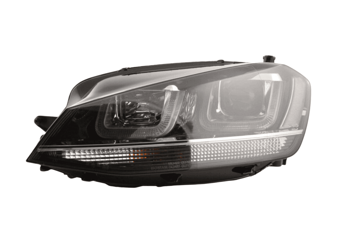 Volkswagen Golf Mk7 Black LED Headlights - R Style Chrome (12-17) - K2 Industries