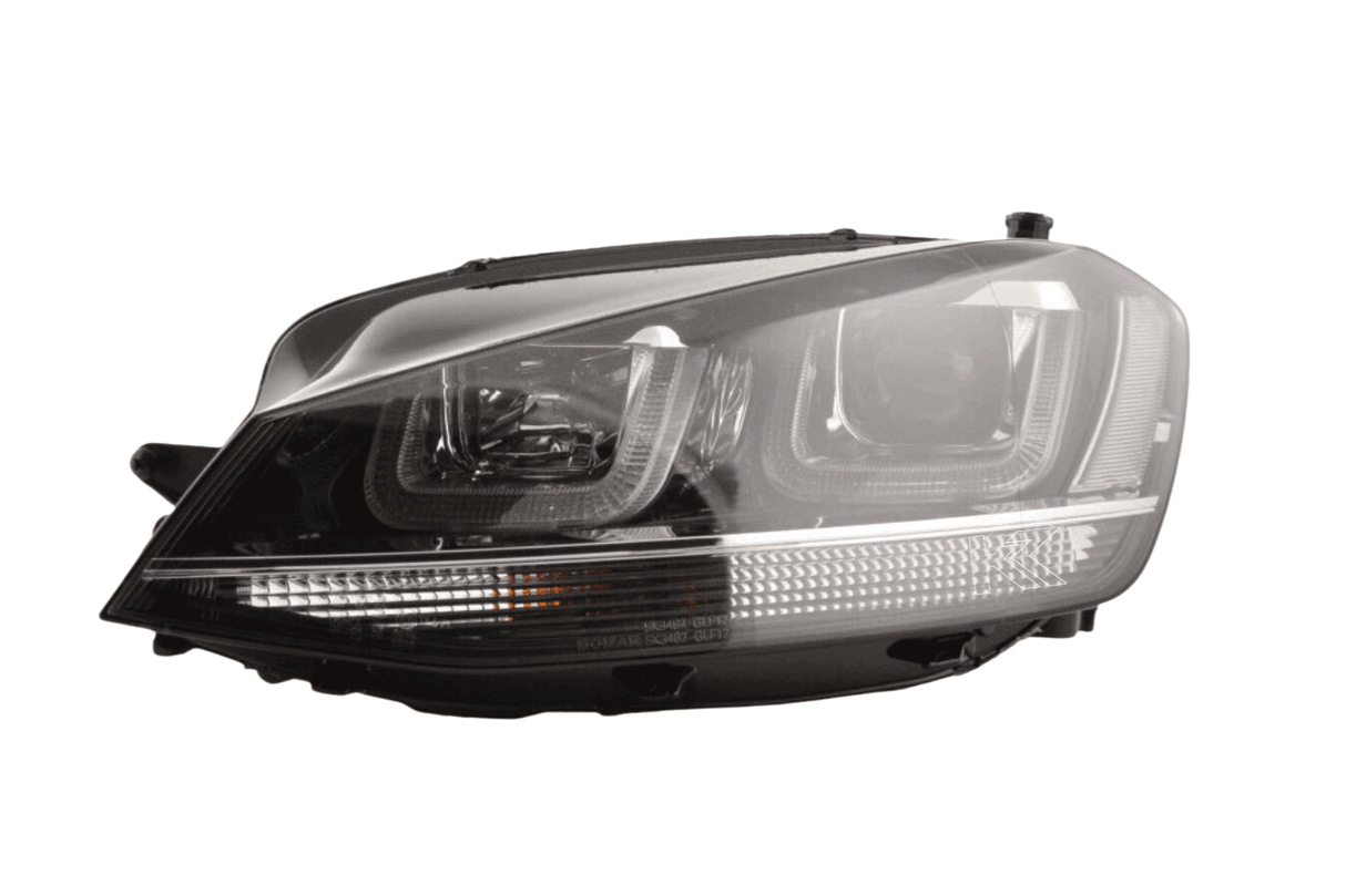 Volkswagen Golf Mk7 Black LED Headlights - R Style Chrome (12-17) - K2 Industries