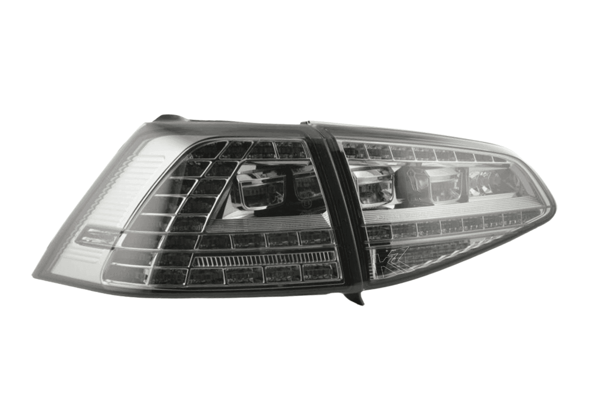 Volkswagen MK7 Golf/GTI/R - Chrome/Smoke LED Tail Lights For Halogen Models (2012-2017) - K2 Industries