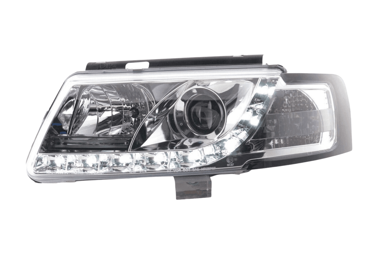 Volkswagen Passat (B5 / 3B) Chrome LED Headlights with Daytime Running Lights (1997 - 2000) - K2 Industries