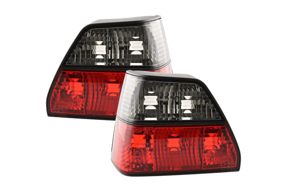 VW Golf 2 Red/Smoke Crystal Design Tail Lights (1984-1991) - K2 Industries
