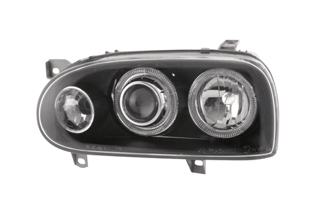 VW Golf 3 type 1HXO, 1 EXO Black Angel Eye Headlights (1991-1997) - K2 Industries