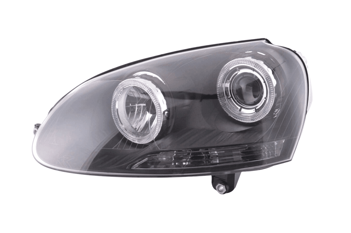 VW Golf 5 Black Angel Eye Headlights with DRL (2003-2008) - K2 Industries