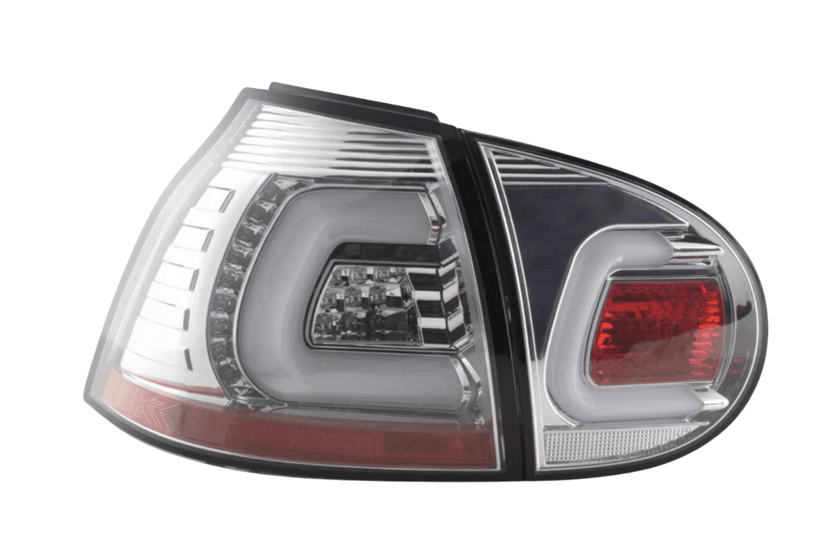 VW Golf 5 Mk5 Chrome Clear LED Tail Lights (2003-2008) - K2 Industries