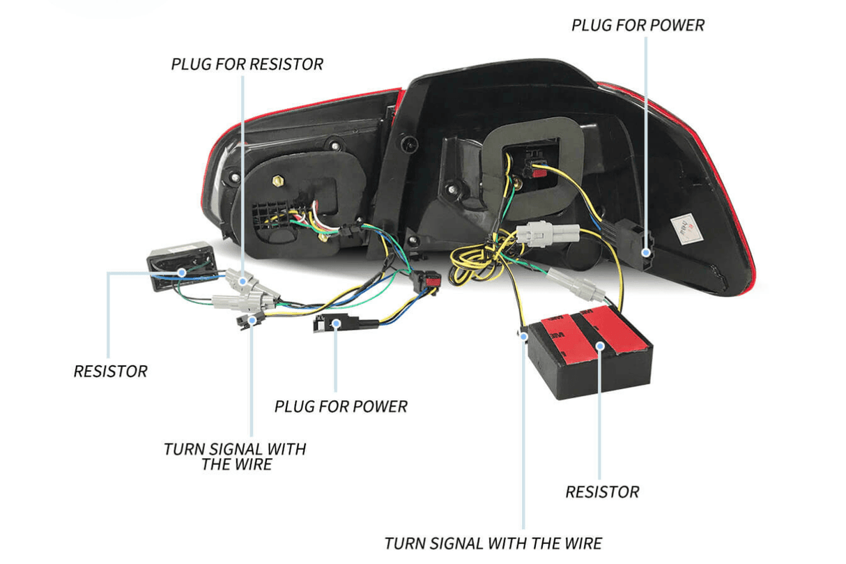VW Golf 6th Gen Mk6 Hatchback LED Tail Lights (2008 - 2014) - K2 Industries
