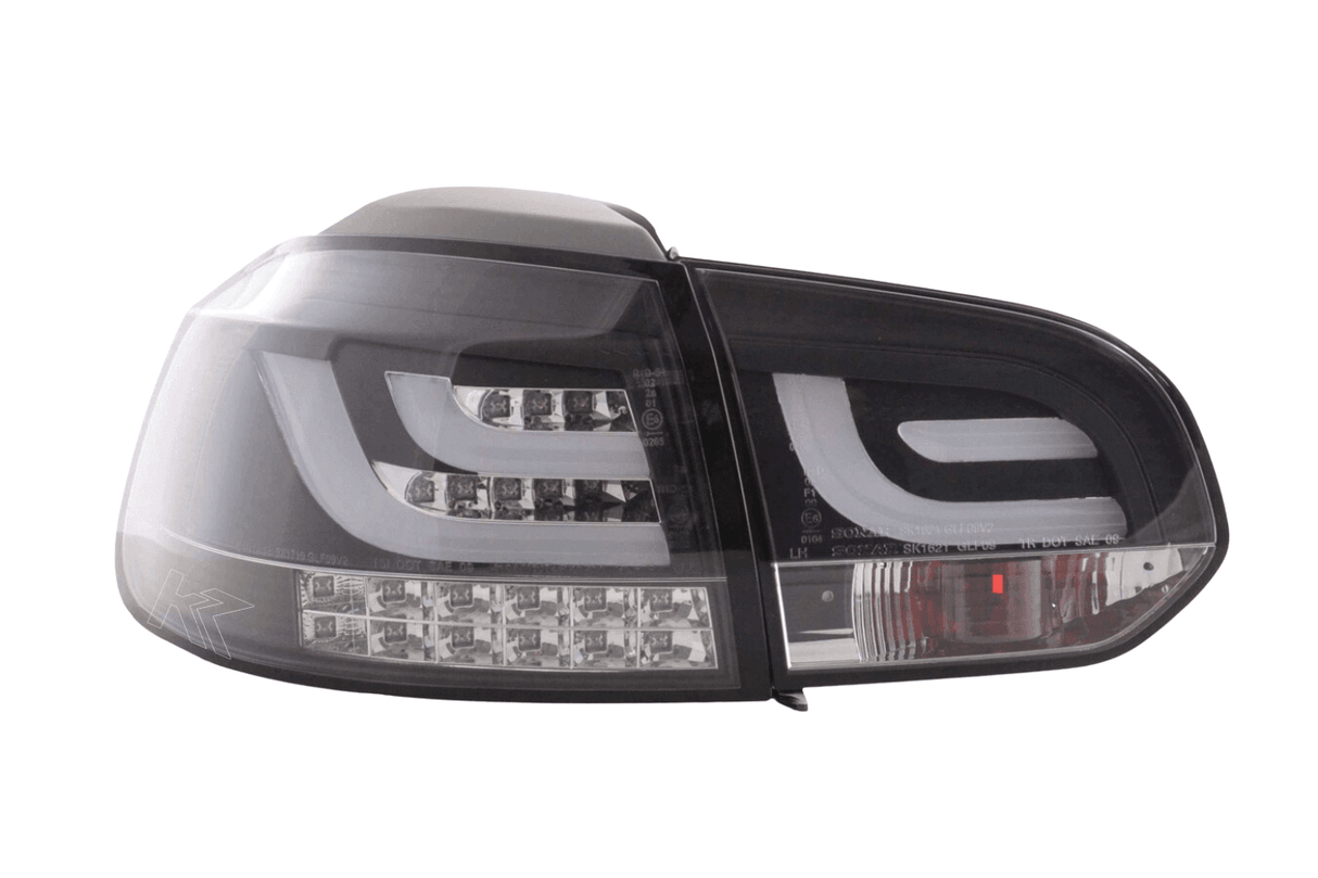 VW Golf Mk6 GTI LED Bar Black Tail Lights V1 LED Indicators (2008-2014) - K2 Industries
