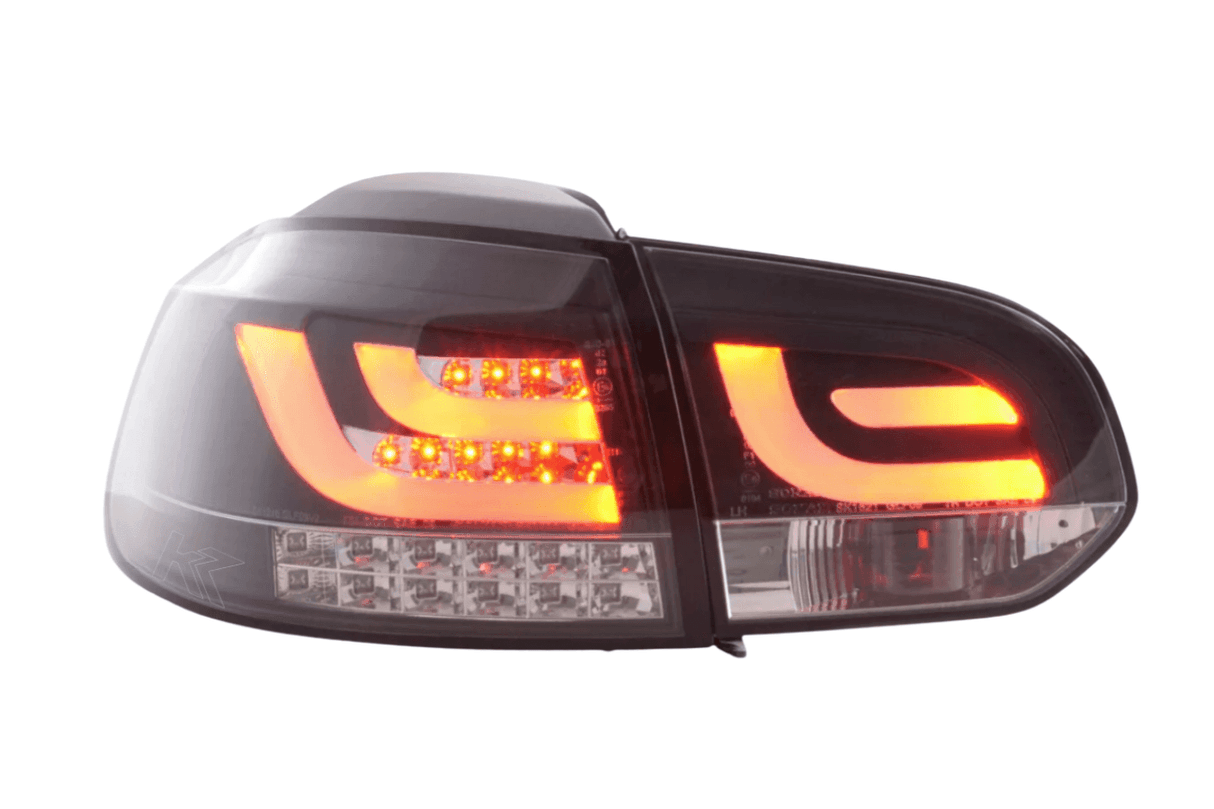 VW Golf Mk6 GTI LED Bar Black Tail Lights V1 LED Indicators (2008-2014) - K2 Industries
