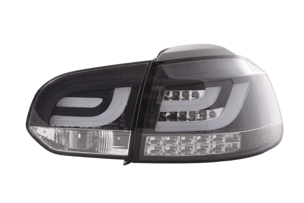 VW Golf Mk6 GTI LED Bar Black Tail Lights V1 LED Indicators (2008-2014) - K2 Industries