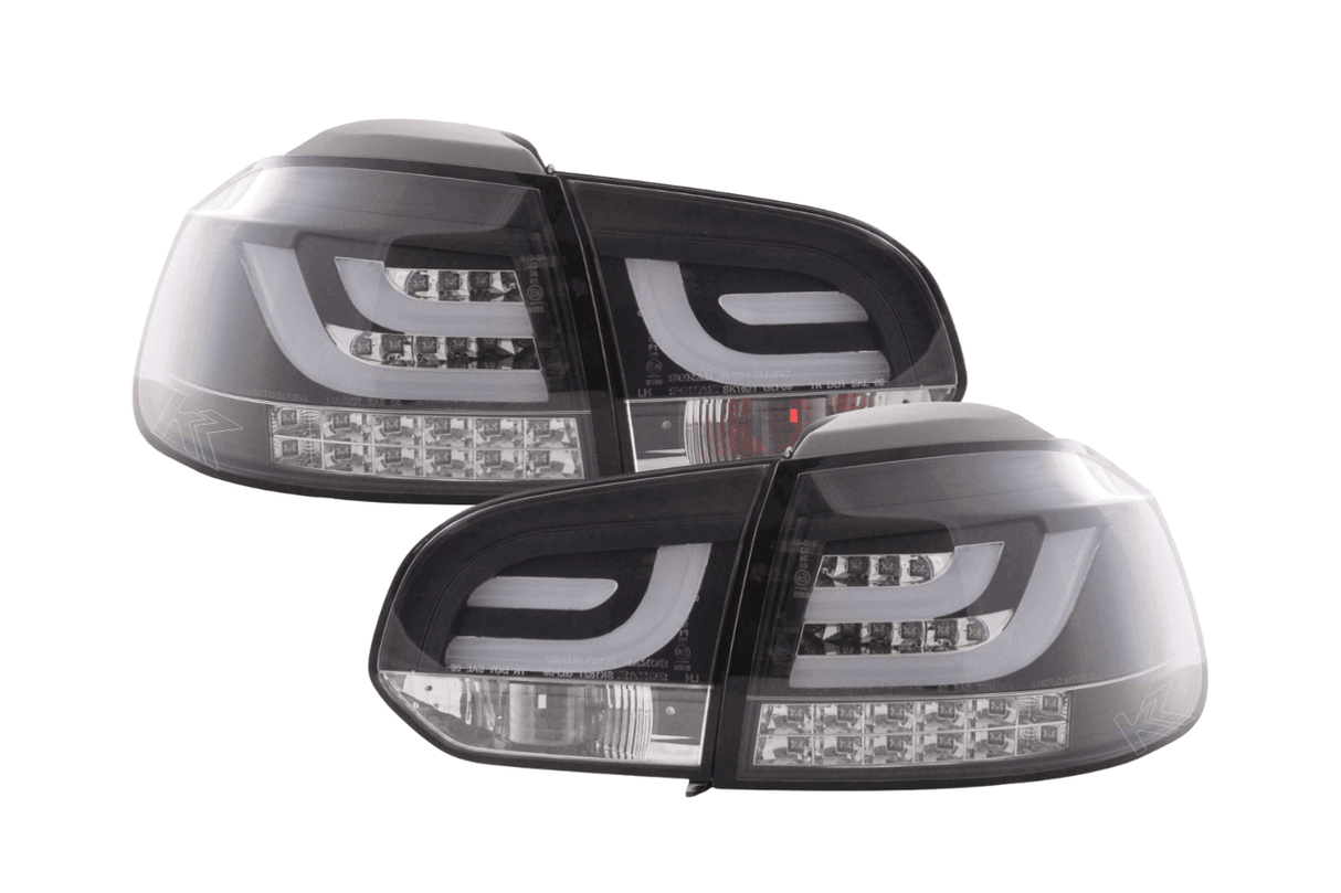 VW Golf Mk6 GTI LED Bar Black Tail Lights V1 LED Indicators (2008-2014) - K2 Industries