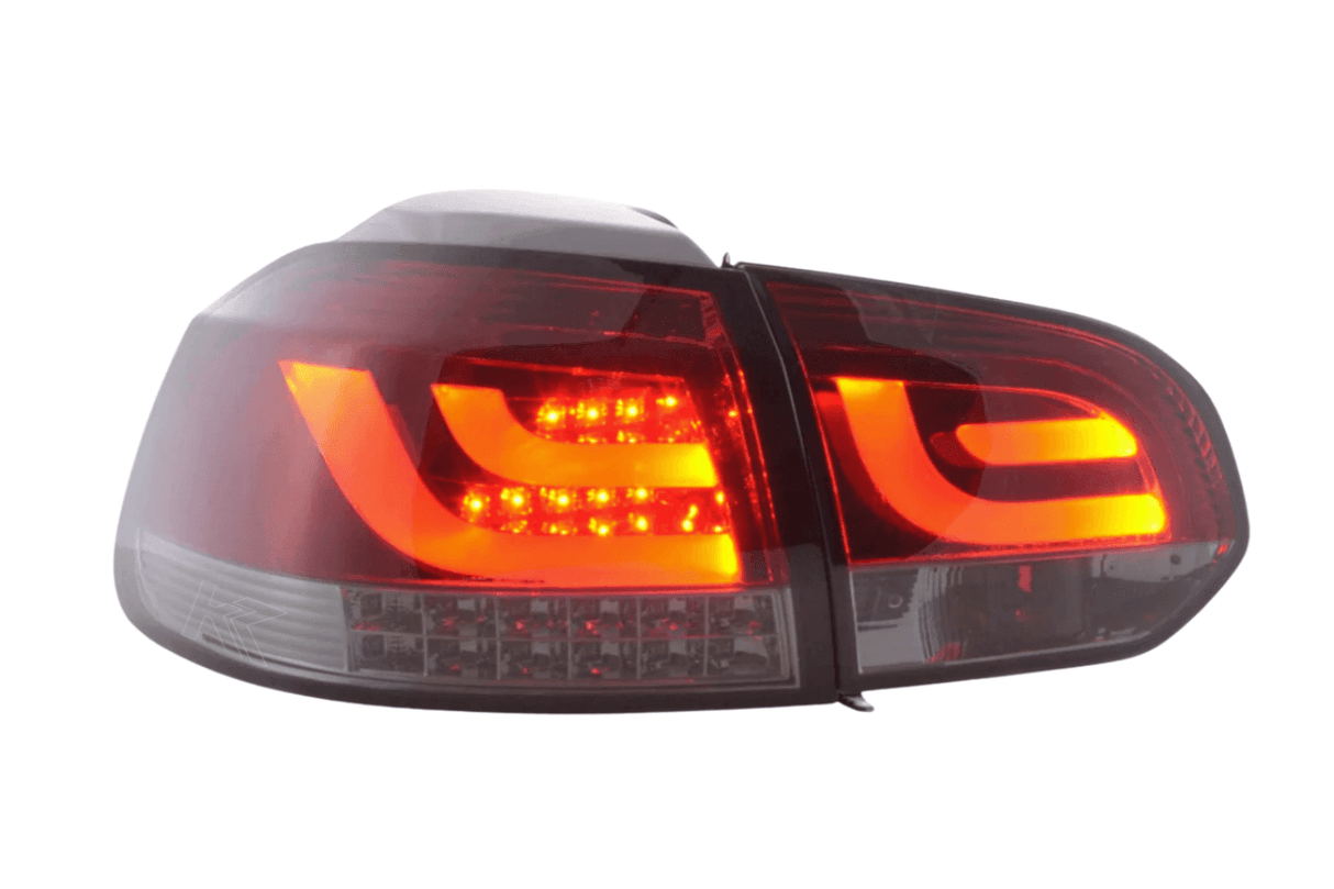 VW Golf Mk6 GTI LED Bar Red/Smoked Tail Lights V1 LED Indicators (2008-2014) - K2 Industries