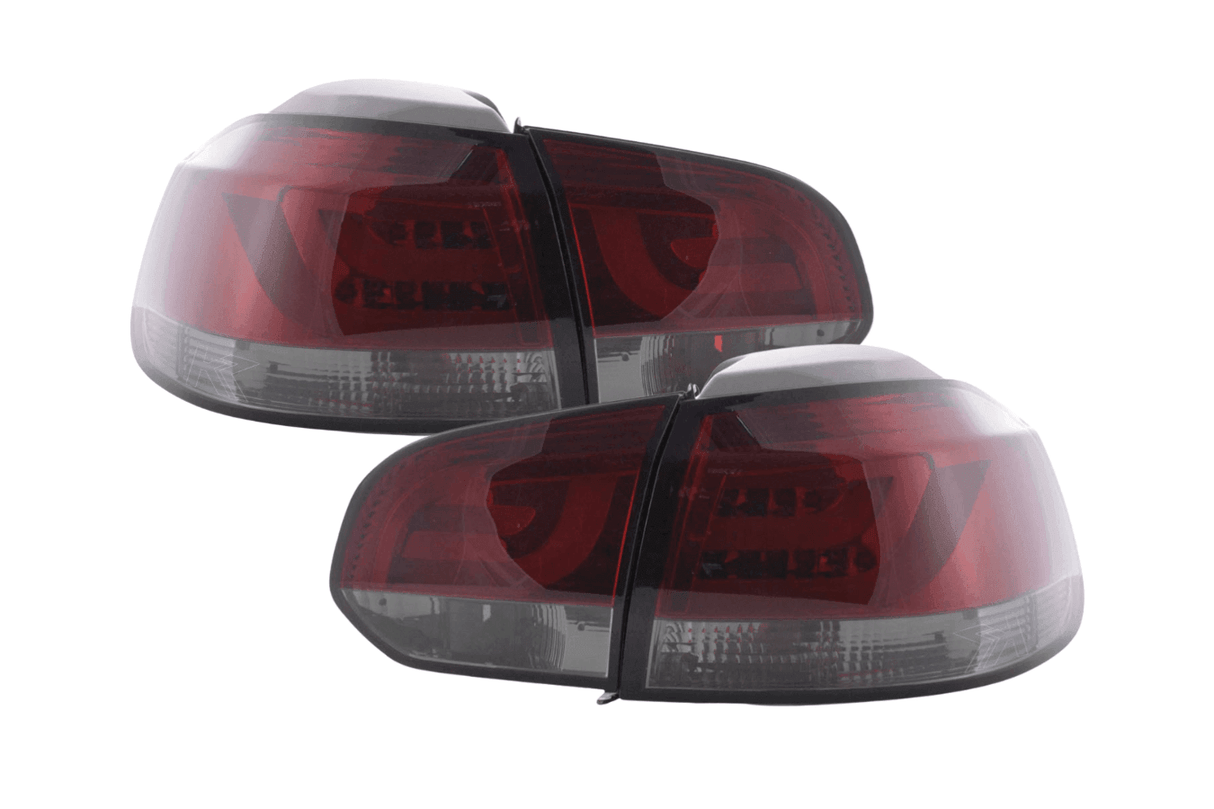 VW Golf Mk6 GTI LED Bar Red/Smoked Tail Lights V1 LED Indicators (2008-2014) - K2 Industries