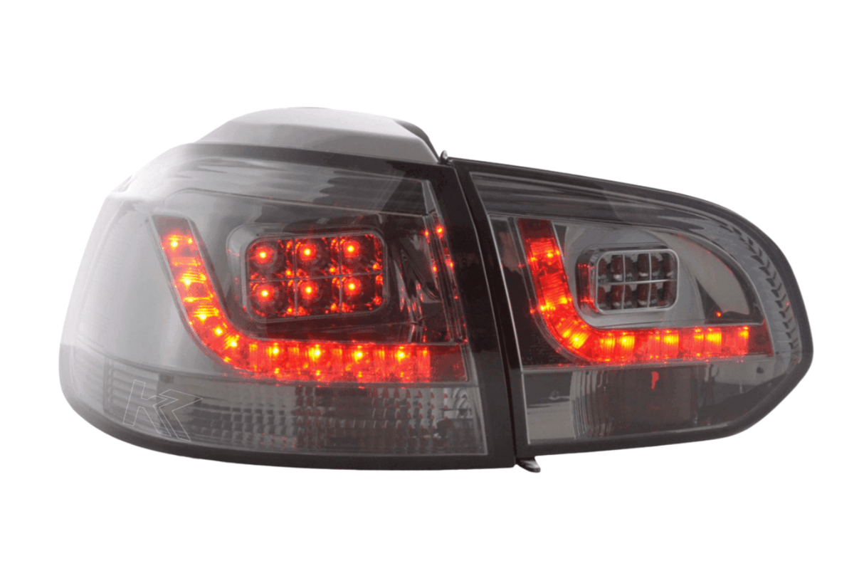 VW Golf Mk6 GTI LED Clear Smoked Tail Lights V2 (2008-2014) - K2 Industries