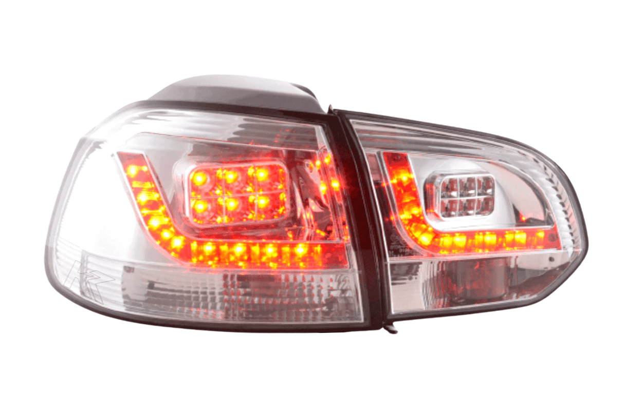 VW Golf Mk6 GTI LED Clear Tail Lights V2 (2008-2014) - K2 Industries
