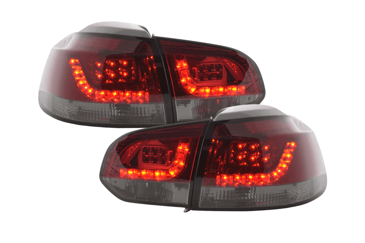 VW Golf Mk6 GTI LED Red Smoked Tail Lights V2 (2008-2014) - K2 Industries