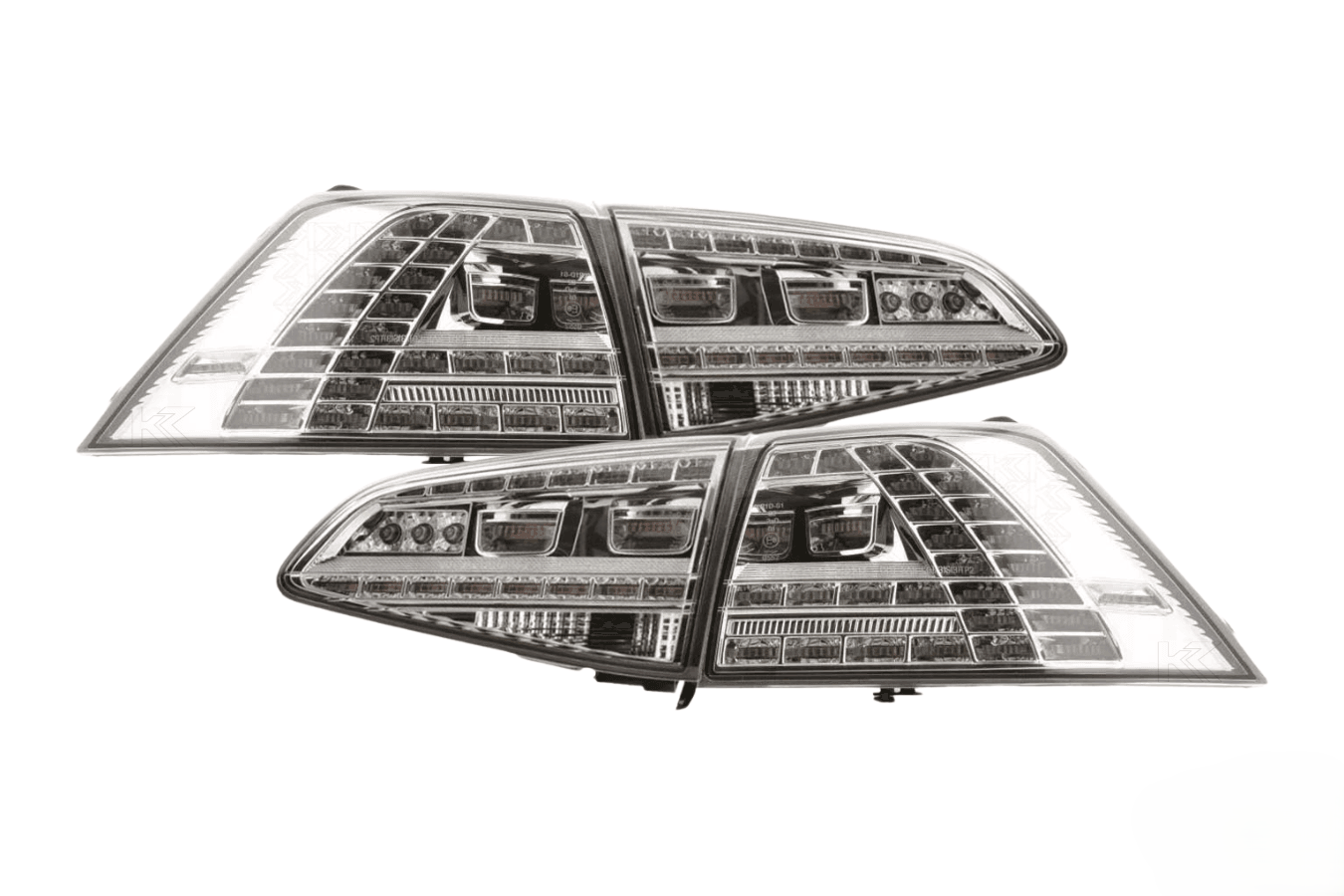 VW MK7 Golf GTI Chrome/Clear LED Tail Lights (2012 - 2017)