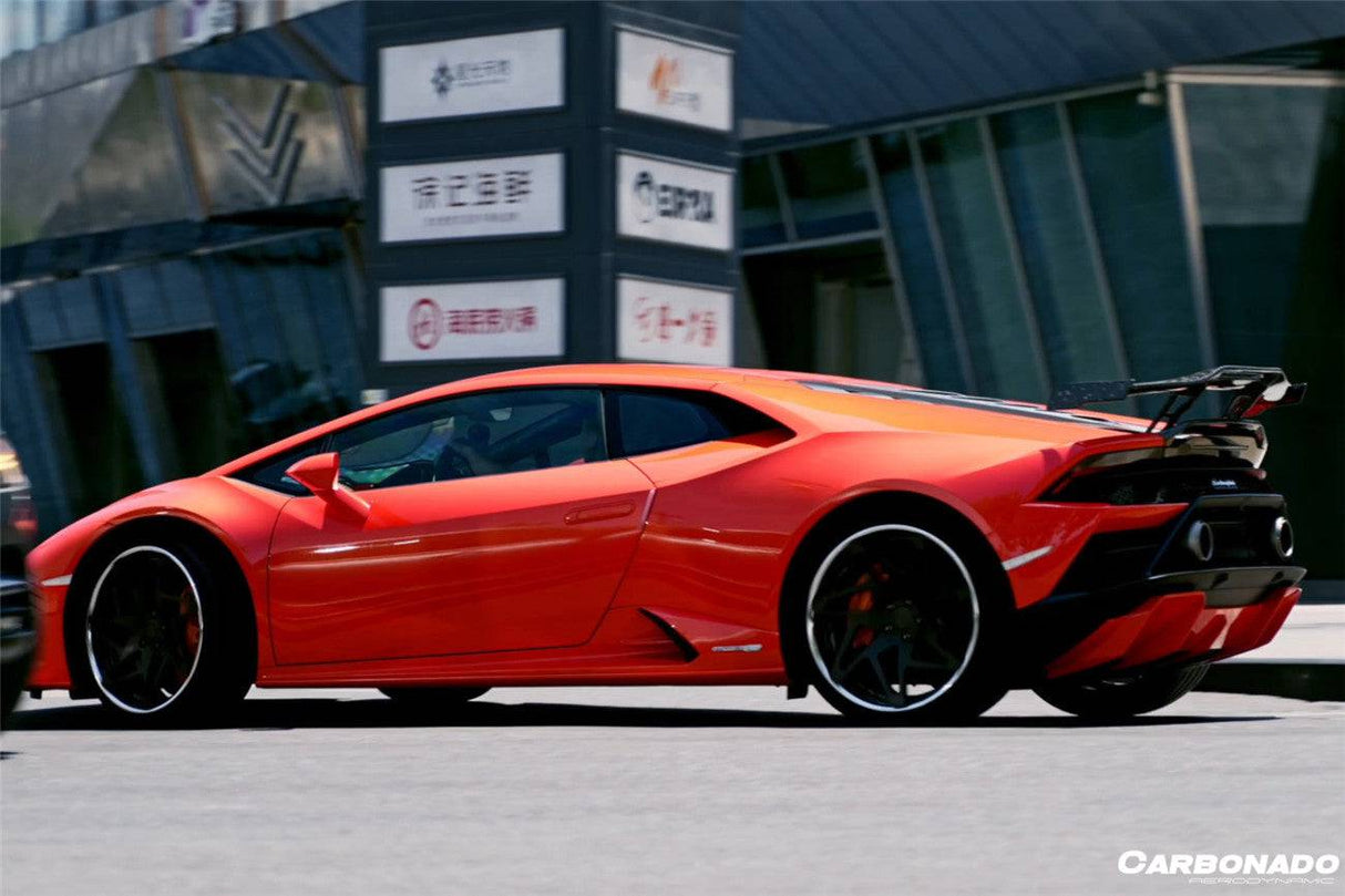 2015-2025 Lamborghini Huracan LP610 LP580 EVO Tecnica OD Style Carbon Fiber Trunk Spoiler Wing with Base