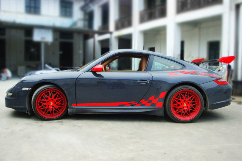 2005-2008 Porsche 911 997.1 Carrera S TA Style Side Skirts