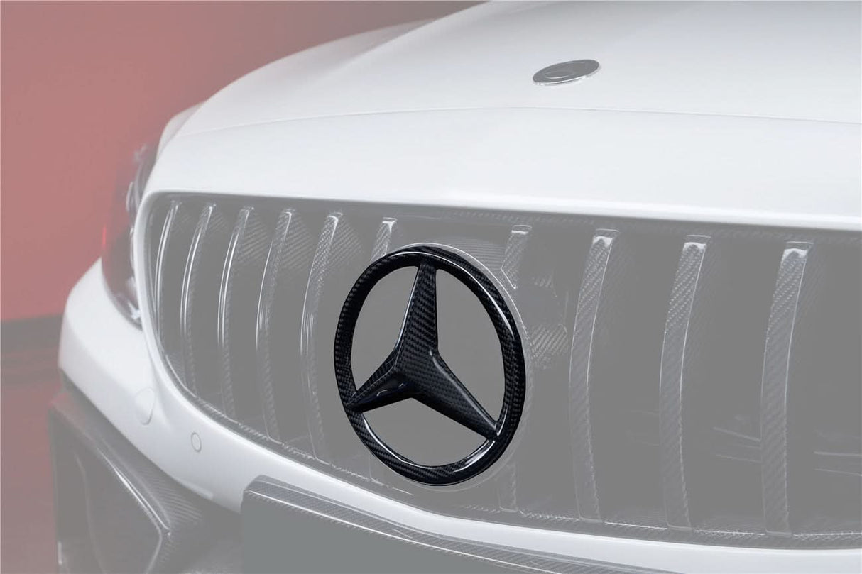 2015-2018 Mercedes Benz W205 C63 & C63S AMG Coupe IMP Carbon Fiber Grille LOGO Cover