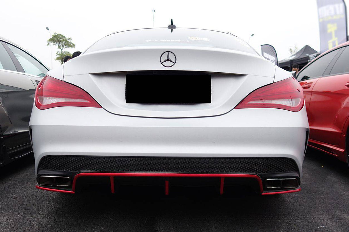 2014-2016 Mercedes Benz W117 CLA Sport CLA45 AMG RZS Style Rear Diffuser