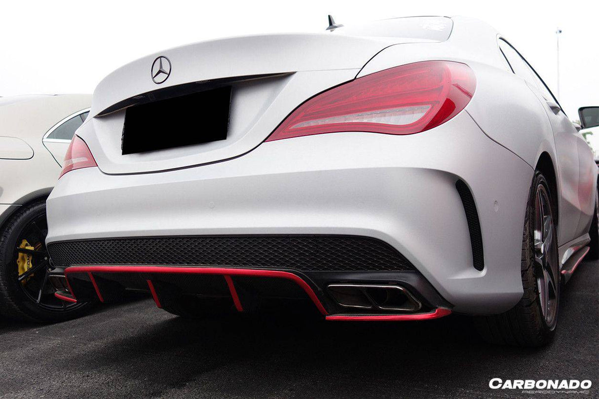2014-2016 Mercedes Benz W117 CLA Sport CLA45 AMG RZS Style Rear Diffuser