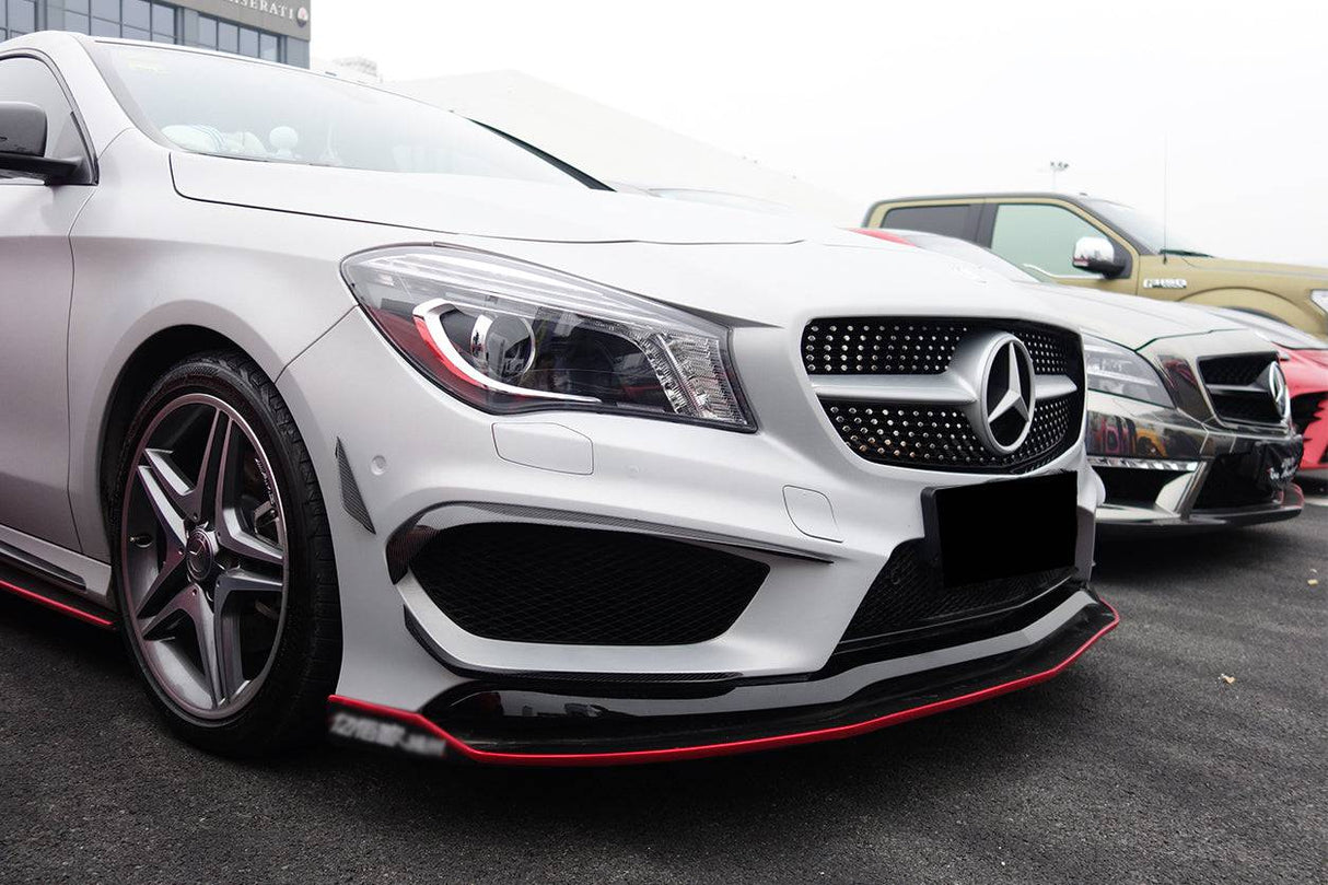 2014-2016 Mercedes Benz W117 CLA Sport CLA45 AMG RZS Style Front Canards