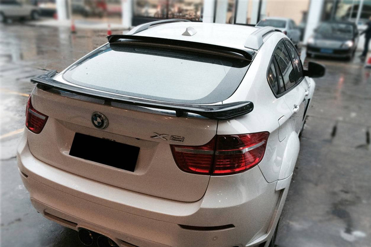 2009-2014 BMW E71 X6 X6M HM Style Carbon Fiber Trunk Spoiler