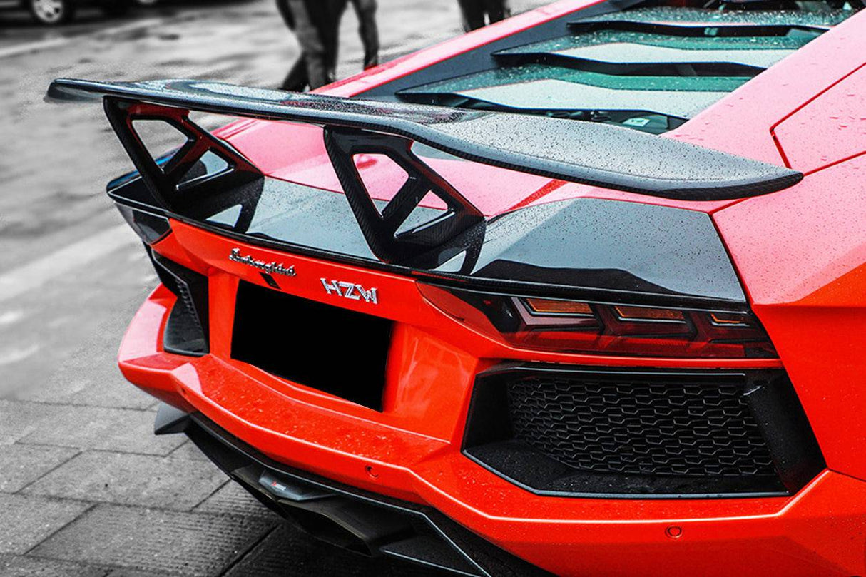 2011-2022 Lamborghini Aventador LP700|LP750|LP740|LP720|LP780 Coupe Roadster DC Style Carbon Fiber Trunk Spoiler