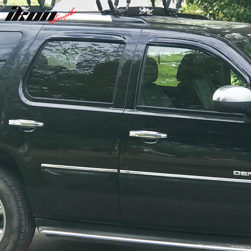 2007-2014 Chevy Tahoe GMC Yukon Visor Windows 4Pc Set Acrylic