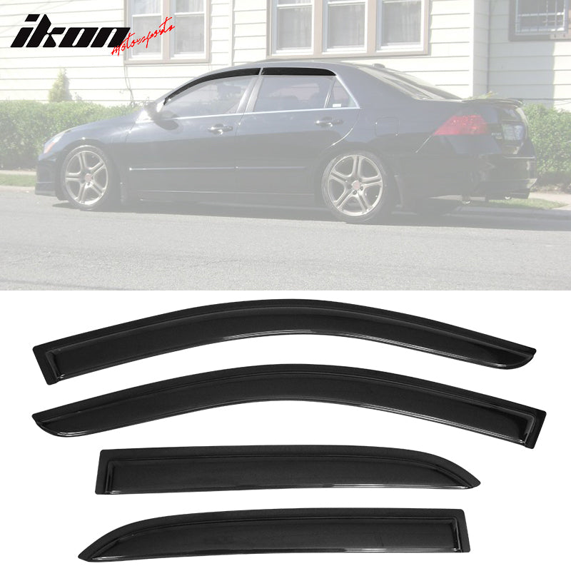 2003-2007 Honda Accord 4Door Acrylic 4PC Tape On Window Visors Guard