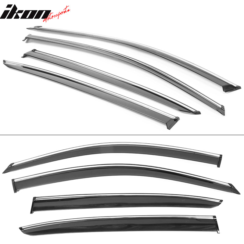 2013-2017 Honda Accord 4-Door Sedan Tape On Window Visors Rain Guard