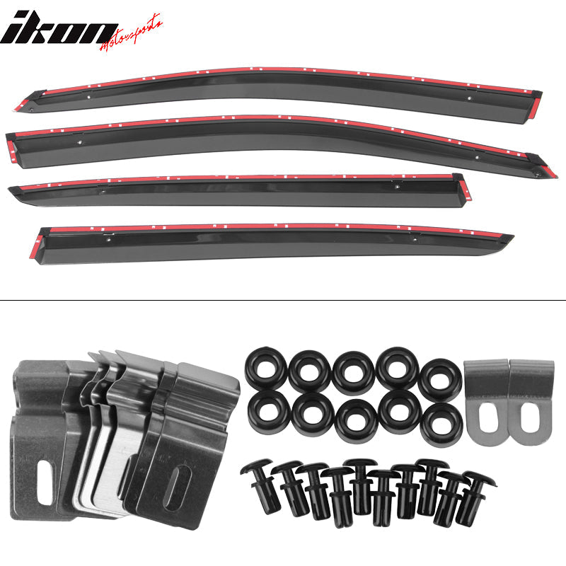 2013-2017 Honda Accord 4-Door Sedan Tape On Window Visors Rain Guard