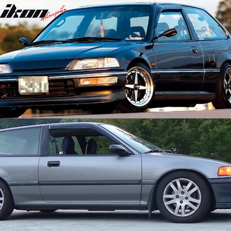 1988-1989 Honda Civic Hatchback Window Visors 2Pc Set Acrylic