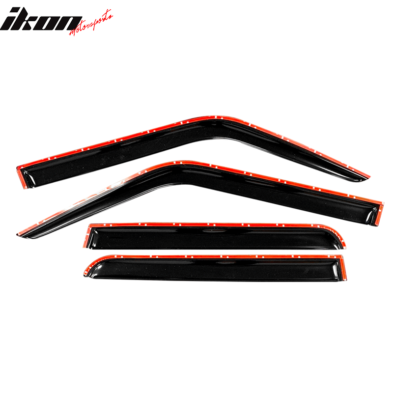 2007-2018 Jeep Patriot Tape on Visor Window Rain Guard Acrylic 4PC