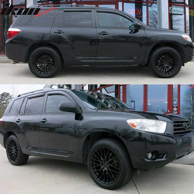 2008-2013 Toyota Highlander Acrylic 4PC Window Visors Tape On Guard